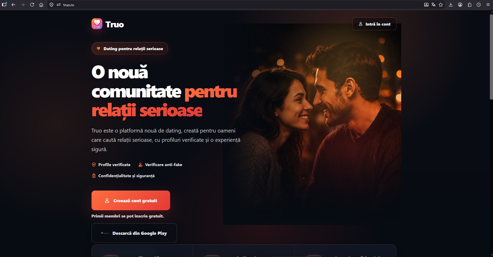 Screenshot Truo - Dating pentru relații serioase